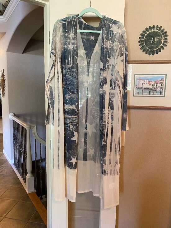 Origami Tops - Origami Boho Western-styled Kimono/Duster in "LIKE NEW" condition (K)